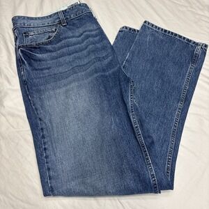 Tommy Hilfiger Jeans Men's 38x32 Straight Relaxed Preppy Blue Mid Rise 5 Pocket